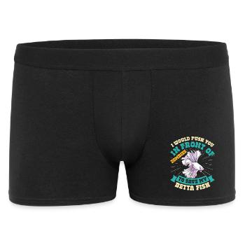 Siamesischer Kampffischbesitzer Aquarium - Männer Boxer Shorts - Schwarz - Vorne