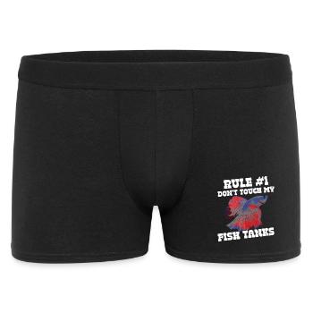 Besitzer eines Betta-Aquariums, Aquarist, Siamese-Kämpfe - Männer Boxer Shorts - Schwarz - Vorne