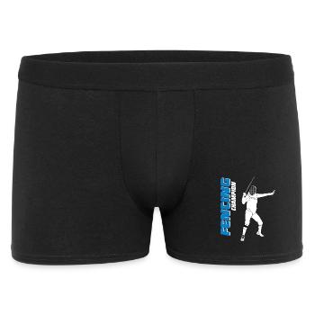 Fencing - Fechten - Fechter - Fechtkampf - Männer Boxer Shorts - Schwarz - Vorne