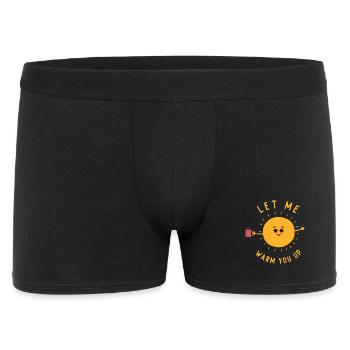 Cute Sun Cartoon Costume Sunshine Let Me Warm You - Men's Boxer Shorts - black - Front
