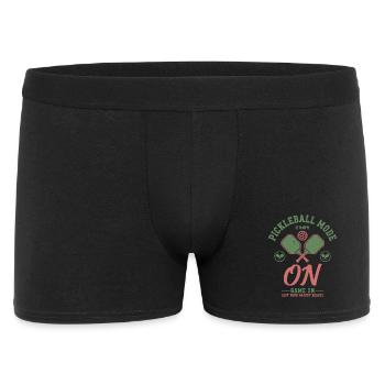 Pickleball-Modus im Spiel auf lustigem Pickleball-Spieler - Männer Boxer Shorts - Schwarz - Vorne