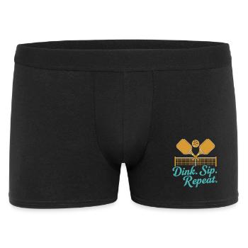 Pickleball Funny Player Dink Sip Repeat Paddles - Men's Boxer Shorts - black - Front