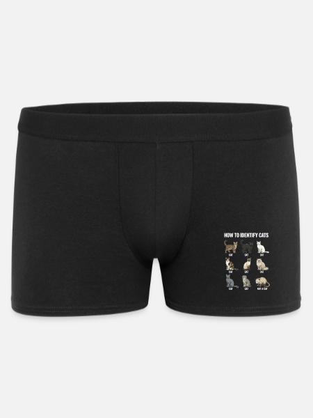 Cat Species Recognition Motif - Men's Boxer Shorts - black