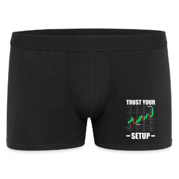 Trust your Setup Stock Market Exchange Trader - Men's Boxer Shorts - black - Front