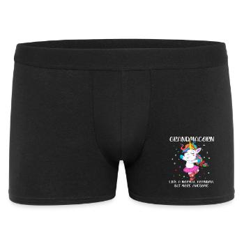 Grandmacorn Grandma Unicorn Shirt - Men's Boxer Shorts - black - Front