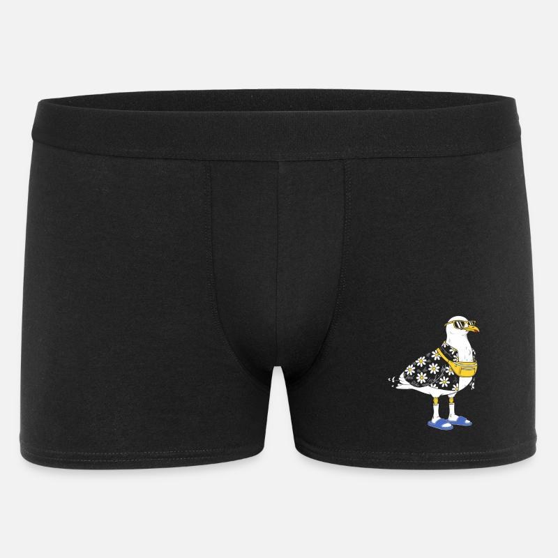 Gänseblümchen-Seemöwe im Sommerlook - Männer Boxer Shorts - Schwarz
