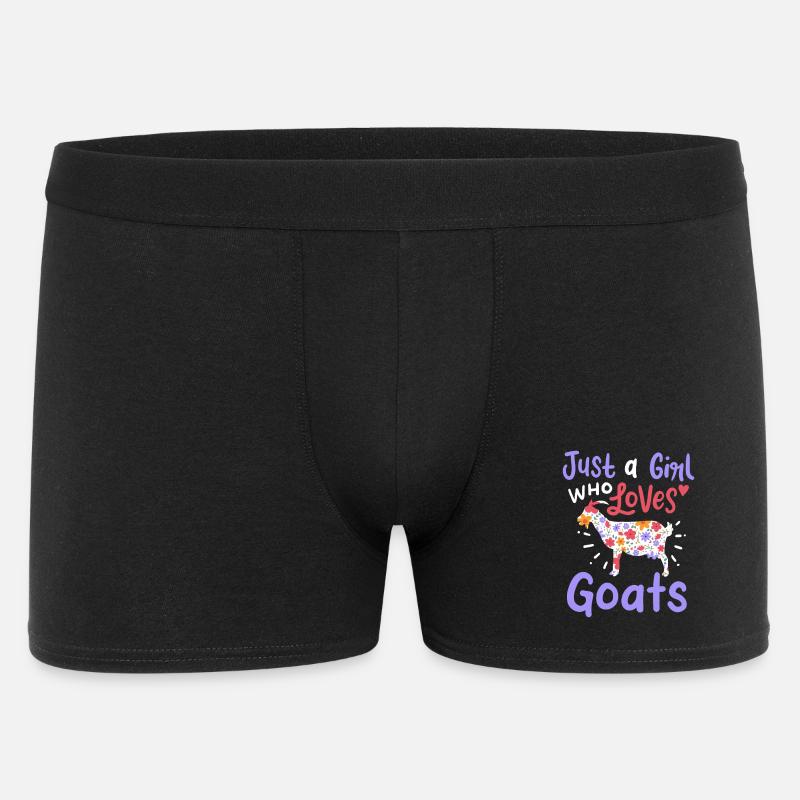 Nur ein Mädchen, das Ziegen liebt - Männer Boxer Shorts - Schwarz