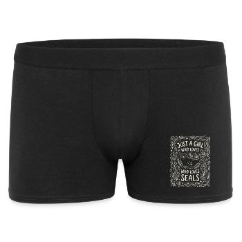 Motif La fille adore les phoques - Boxer Homme - noir - Devant