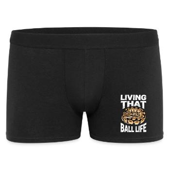 Königspython Schlangen Liebhaber Terrarium Python - Männer Boxer Shorts - Schwarz - Vorne