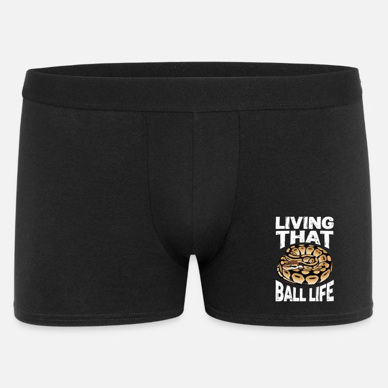 Königspython Schlangen Liebhaber Terrarium Python - Männer Boxer Shorts - Schwarz