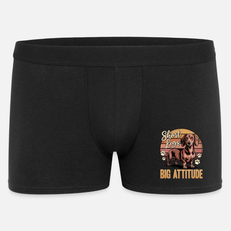 Funny Dog Breed Dachshund - Männer Boxer Shorts - Schwarz
