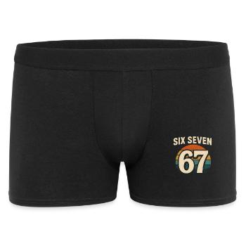 Six Seven 67 Italian Brainrot Retro Sunset Meme - Boxer Homme - noir - Devant