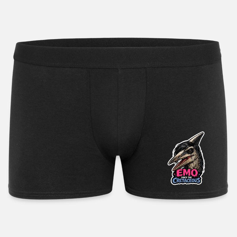 Emo-dinosaurier, Trauriger Dino, Emotionaler - Männer Boxer Shorts - Schwarz