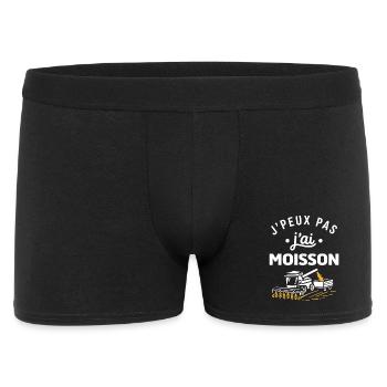 J’peux pas j’ai moisson – motif agricole - Boxer Homme - noir - Devant