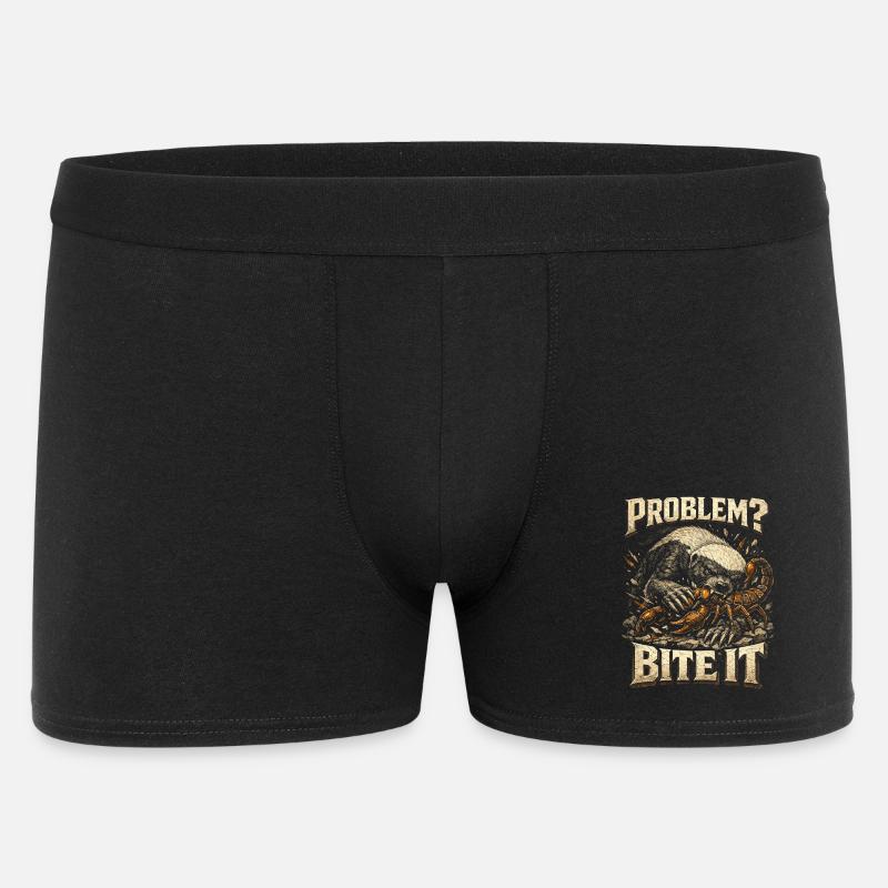 Honey Badger Honey Badger Dyreproblem? Bid i den - Boxer Shorts til mænd - sort