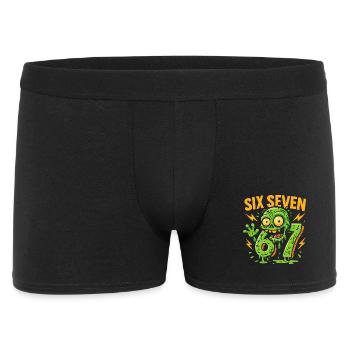 Six Seven 67 Zombie Horror Humor Italian Brainrot - Männer Boxer Shorts - Schwarz - Vorne