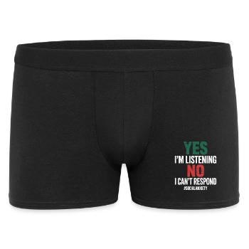Humor to raise awareness of social anxiety - Men's Boxer Shorts - black - Front