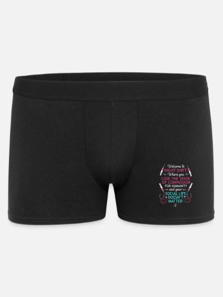 Night Shift Nurse Hospital Nursing - Men's Boxer Shorts - black