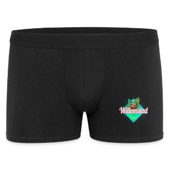 Souvenir rétro de vacances caribéennes à Willemstad Curaçao - Boxer Homme - noir - Devant
