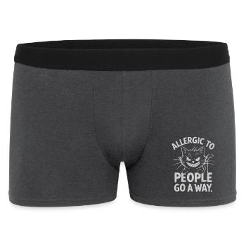 Chat allergique aux gens, drôle - Boxer Homme - charbon - Devant