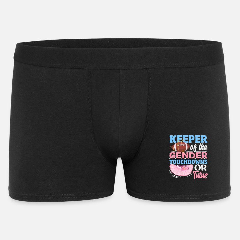 Hüter Des Geschlechts Touchdowns Oder Tutus - Männer Boxer Shorts - Schwarz