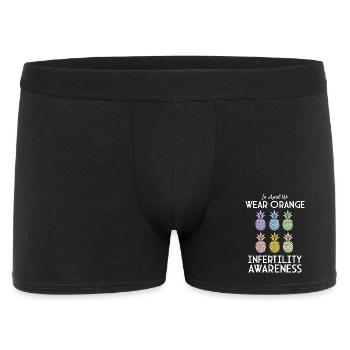 In April We Wear Orange IVF Month Infertility - Men's Boxer Shorts - black - Front