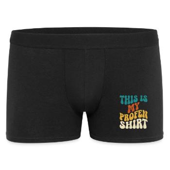 This Is My Groovy Colorblock Shirt - Männer Boxer Shorts - Schwarz - Vorne