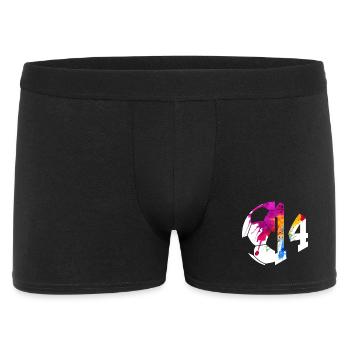 NR. 14 FUßBALLER NUMMER 14 FUßBALL 14. GEBURTSTAG - Männer Boxer Shorts - Schwarz - Vorne