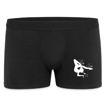 Gymnastin Mit Keulen Rhythmische Sportgymnastik - Männer Boxer Shorts - Schwarz - Vorne