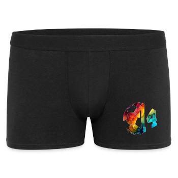 NO. 14 FOOTBALLER NUMBER 14 FOOTBALL 14TH BIRTHDAY - Men's Boxer Shorts - black - Front