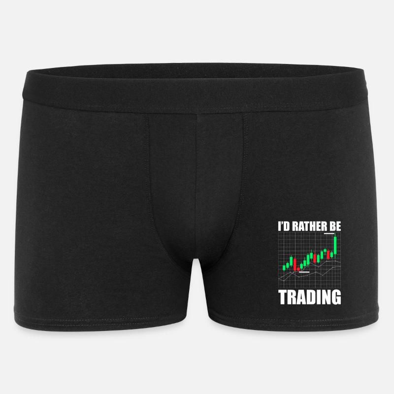 Je préférerais trader en bourse - Boxer Homme - noir