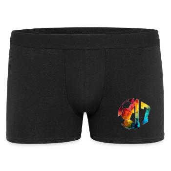 NR. 17 FUßBALLER NUMMER 17 FUßBALL 17. GEBURTSTAG - Männer Boxer Shorts - Schwarz - Vorne