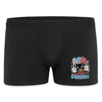 Life is Loading: Gaming Graffiti - Männer Boxer Shorts - Schwarz - Vorne