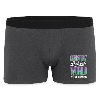 Monde de la Génération Z - Boxer Homme - charbon - Devant