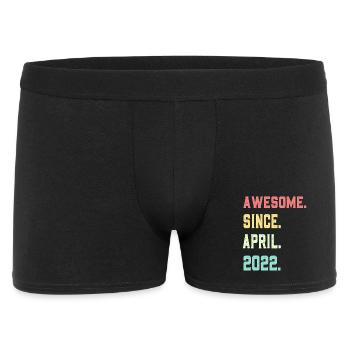 Großartig seit April 2022 - Männer Boxer Shorts - Schwarz - Vorne
