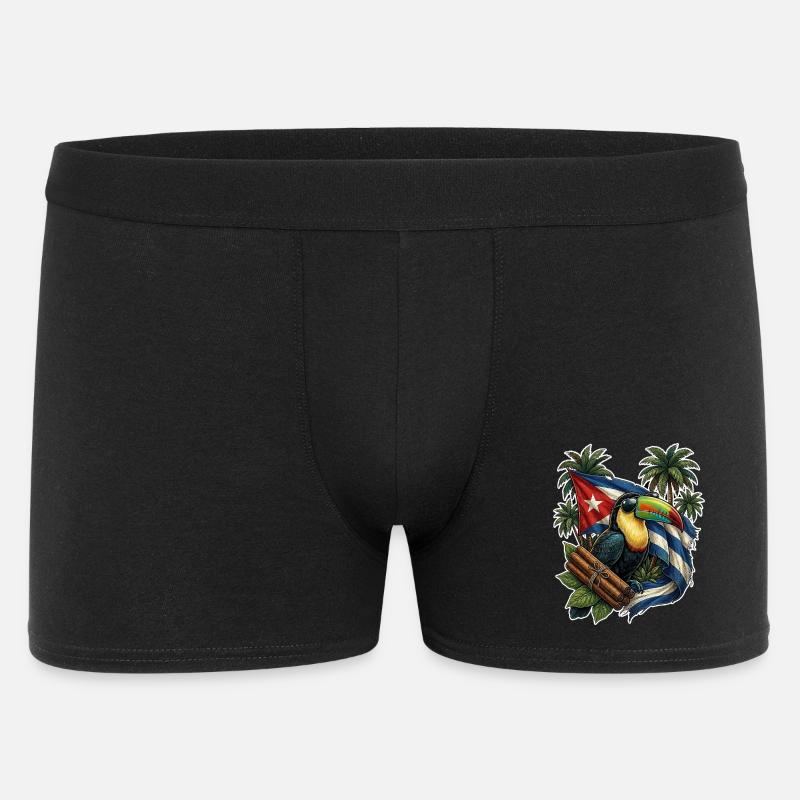 Kuba Tukan Zigarre - Männer Boxer Shorts - Schwarz