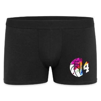 NR. 14 NUMMER 14 BASKETBALL 14. GEBURTSTAG - Männer Boxer Shorts - Schwarz - Vorne