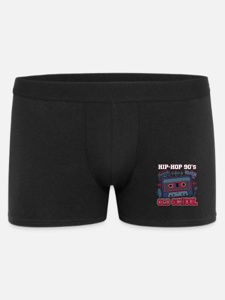 Hip Hop 90'er Oldschool Kassette Retro - Boxer Shorts til mænd - sort