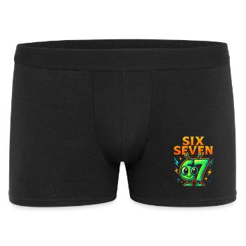 Six Seven 67 Italian Brainrot Alien Humor Funny - Men's Boxer Shorts - black - Front