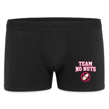 Team No Nuts mit Erdnuss Symbol - Männer Boxer Shorts - Schwarz - Vorne