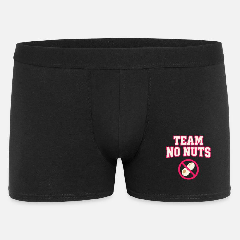 Team No Nuts mit Erdnuss Symbol - Männer Boxer Shorts - Schwarz