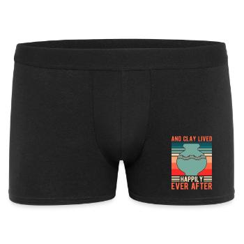 Artist Painter Graphic And Clay Lived Happily Ever - Men's Boxer Shorts - black - Front