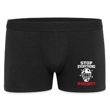 Gardien de but de hockey Cadeau de but Vie de gardien de hockey - Boxer Homme - noir - Devant