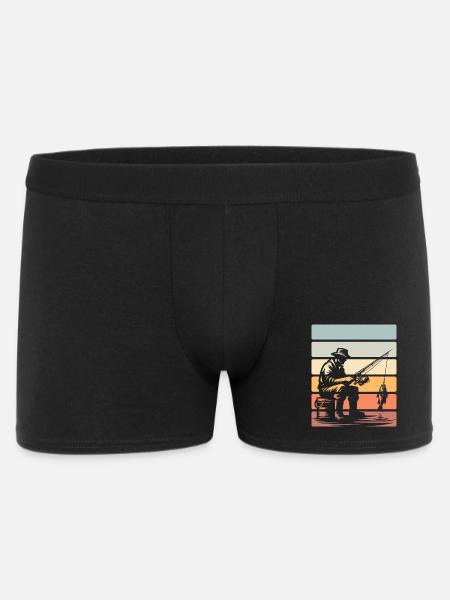 Angeln Angler - Männer Boxer Shorts - Schwarz