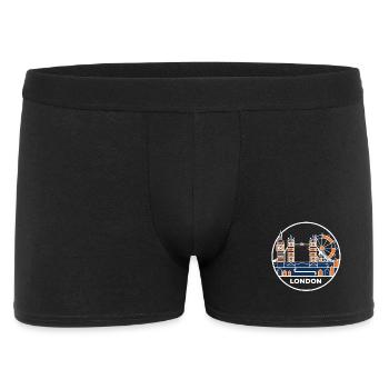 London Skyline Tower Bridge - Männer Boxer Shorts - Schwarz - Vorne