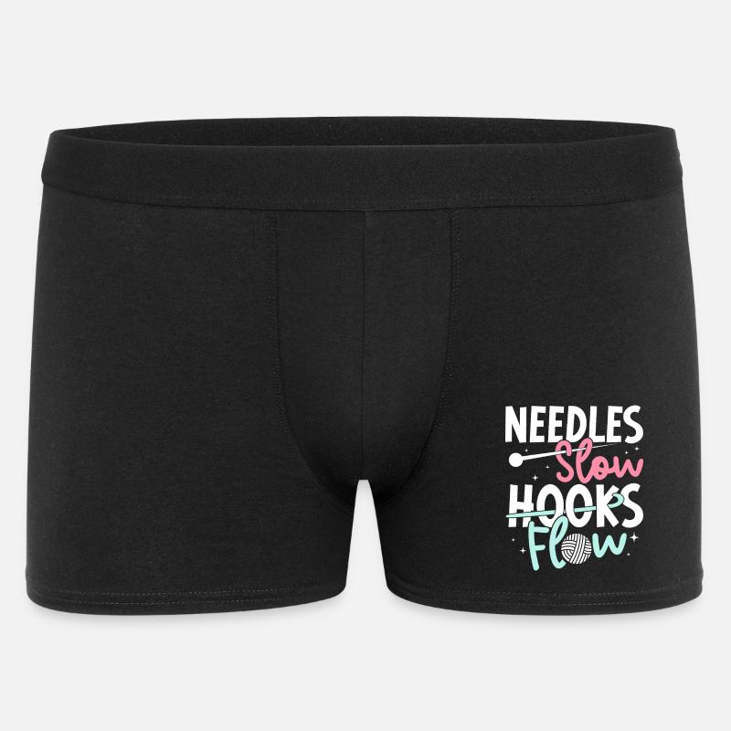 Crochet Hooks Flow Crocheter - Men's Boxer Shorts - black