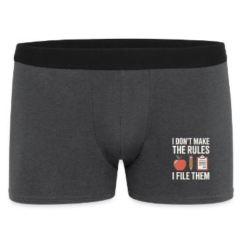 Secrétariat de l’école Équipe d’organisation du bureau de l’école - Boxer Homme - charbon - Devant