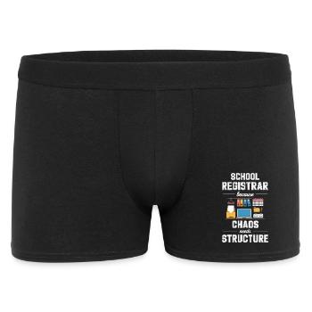 School Registrar Because Chaos Needs Structure - Men's Boxer Shorts - black - Front