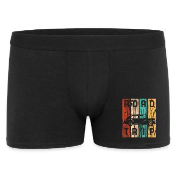 Road Trip Vintage Car Retro Stripes - Boxer Homme - noir - Devant