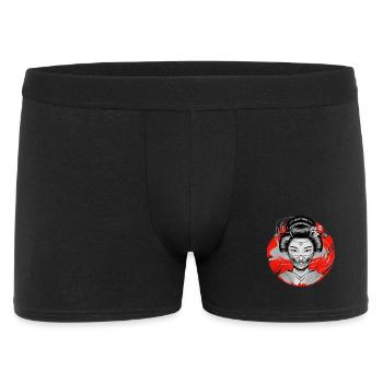 Japanese Geisha Oni Mask Demonic Yokai - Men's Boxer Shorts - black - Front